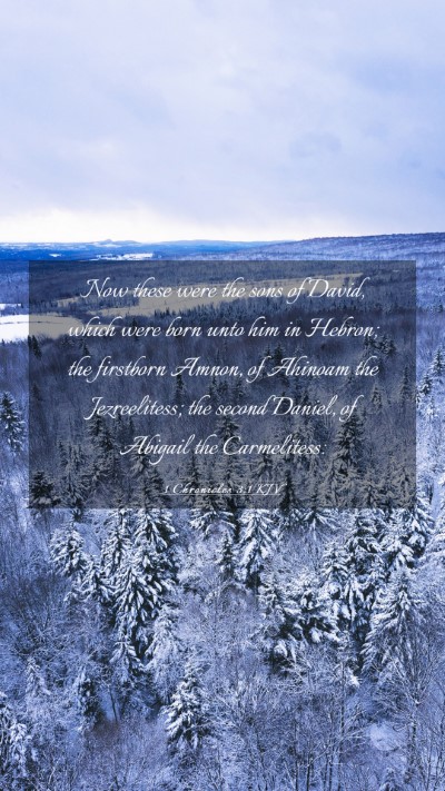 Picture 03 - 1 Chronicles 3:1 KJV Mobile Phone Wallpaper - Now these were the sons of David, which were born - Mobile Bible Verse Wallpaper