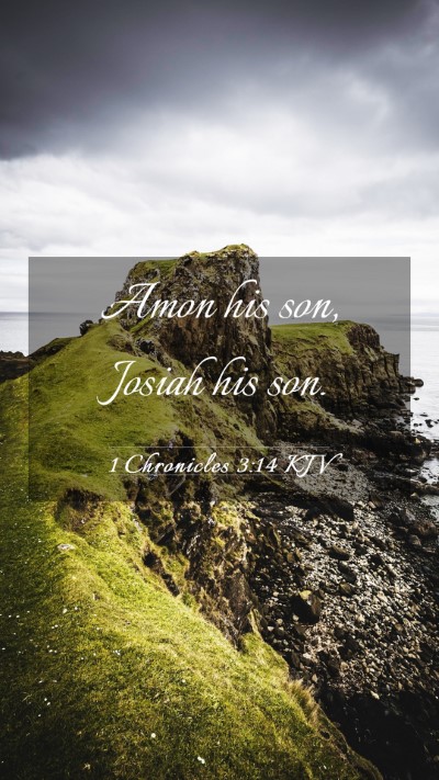 Picture 03 - 1 Chronicles 3:14 KJV Mobile Phone Wallpaper - Amon his son, Josiah his - Mobile Bible Verse Wallpaper