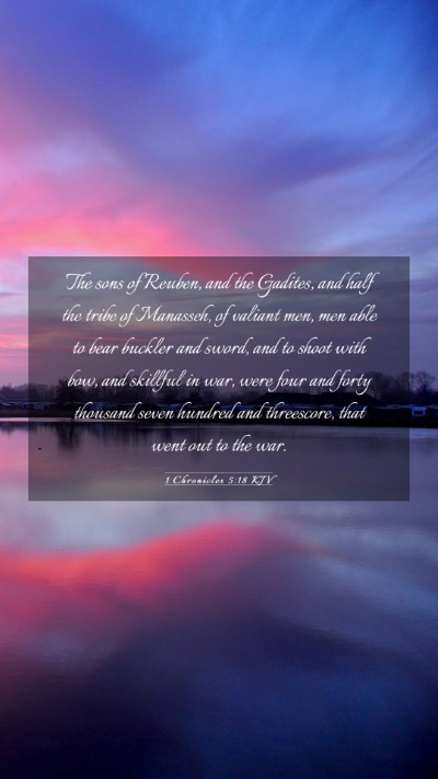 Picture 03 - 1 Chronicles 5:18 KJV Mobile Phone Wallpaper - The sons of Reuben, and the Gadites, and half the - Mobile Bible Verse Wallpaper
