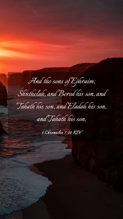 Picture 03 - 1 Chronicles 7:20 KJV Mobile Phone Wallpaper - And the sons of Ephraim; Shuthelah, and Bered his - Mobile Bible Verse Wallpaper