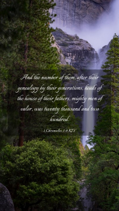 Picture 03 - 1 Chronicles 7:9 KJV Mobile Phone Wallpaper - And the number of them, after their genealogy by - Mobile Bible Verse Wallpaper