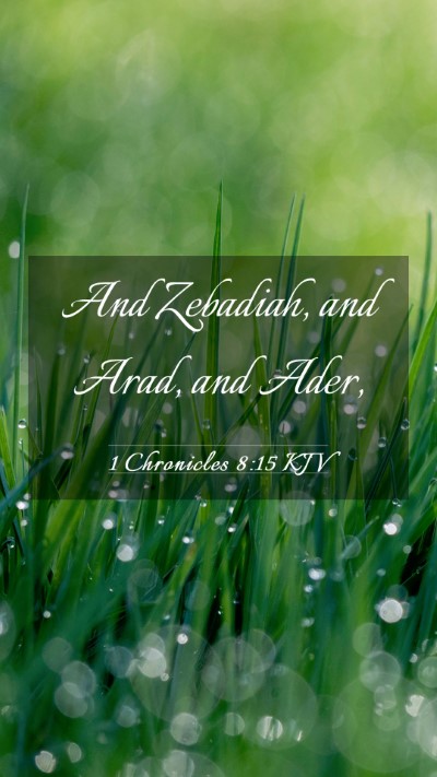 Picture 03 - 1 Chronicles 8:15 KJV Mobile Phone Wallpaper - And Zebadiah, and Arad, and - Mobile Bible Verse Wallpaper