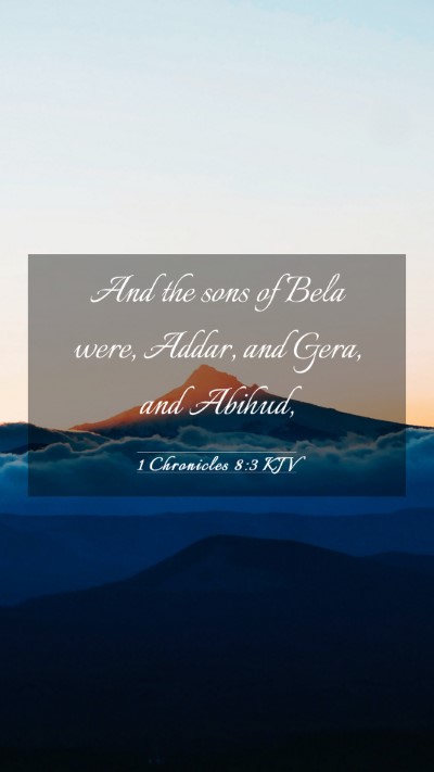 Picture 03 - 1 Chronicles 8:3 KJV Mobile Phone Wallpaper - And the sons of Bela were, Addar, and Gera, and - Mobile Bible Verse Wallpaper