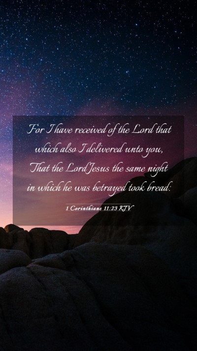 Picture 03 - 1 Corinthians 11:23 KJV Mobile Phone Wallpaper - For I have received of the Lord that which also I - Mobile Bible Verse Wallpaper