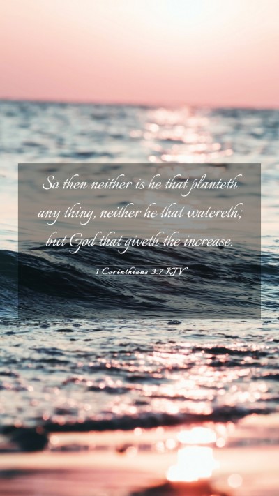 Picture 03 - 1 Corinthians 3:7 KJV Mobile Phone Wallpaper - So then neither is he that planteth any thing, - Mobile Bible Verse Wallpaper