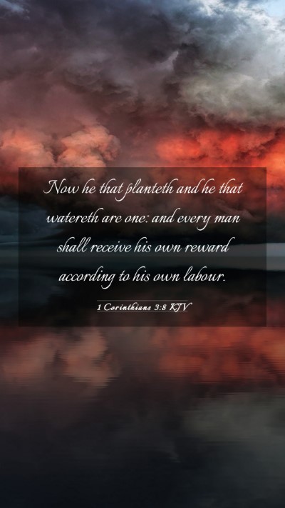 Picture 03 - 1 Corinthians 3:8 KJV Mobile Phone Wallpaper - Now he that planteth and he that watereth are - Mobile Bible Verse Wallpaper