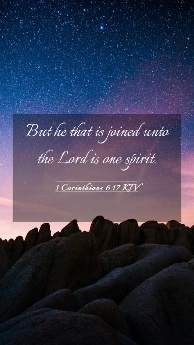 Picture 03 - 1 Corinthians 6:17 KJV Mobile Phone Wallpaper - But he that is joined unto the Lord is one - Mobile Bible Verse Wallpaper