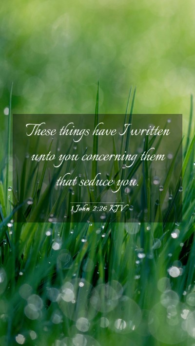Picture 03 - 1 John 2:26 KJV Mobile Phone Wallpaper - These things have I written unto you concerning - Mobile Bible Verse Wallpaper