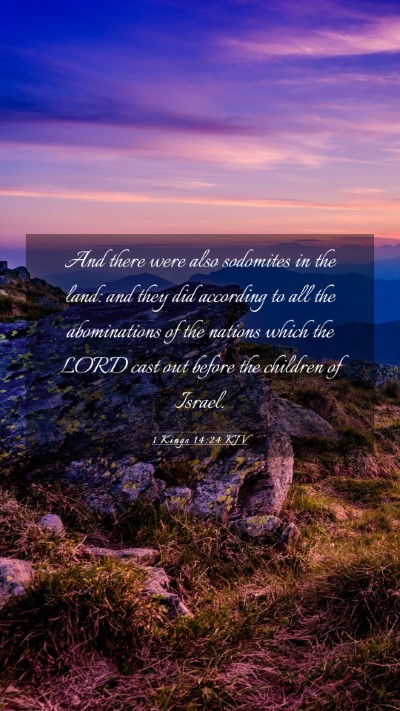 Picture 03 - 1 Kings 14:24 KJV Mobile Phone Wallpaper - And there were also sodomites in the land: and - Mobile Bible Verse Wallpaper