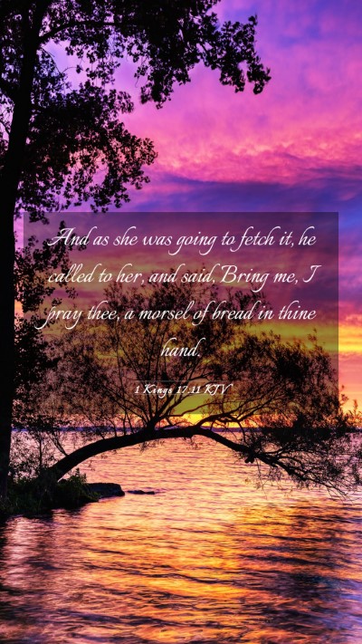 Picture 03 - 1 Kings 17:11 KJV Mobile Phone Wallpaper - And as she was going to fetch it, he called to - Mobile Bible Verse Wallpaper
