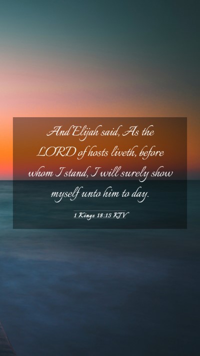 Picture 03 - 1 Kings 18:15 KJV Mobile Phone Wallpaper - And Elijah said, As the LORD of hosts liveth, - Mobile Bible Verse Wallpaper