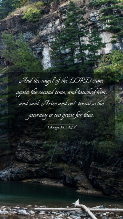 Picture 03 - 1 Kings 19:7 KJV Mobile Phone Wallpaper - And the angel of the LORD came again the second - Mobile Bible Verse Wallpaper