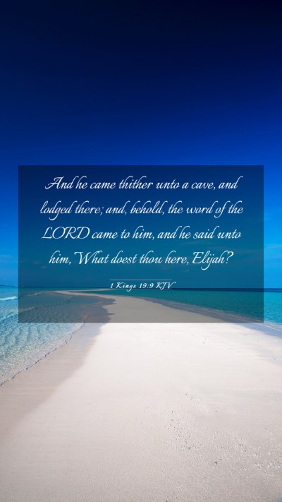 Picture 03 - 1 Kings 19:9 KJV Mobile Phone Wallpaper - And he came thither unto a cave, and lodged - Mobile Bible Verse Wallpaper