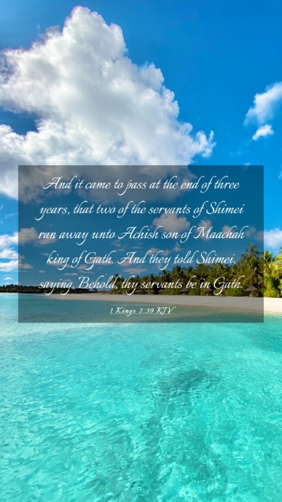 Picture 03 - 1 Kings 2:39 KJV Mobile Phone Wallpaper - And it came to pass at the end of three years, - Mobile Bible Verse Wallpaper