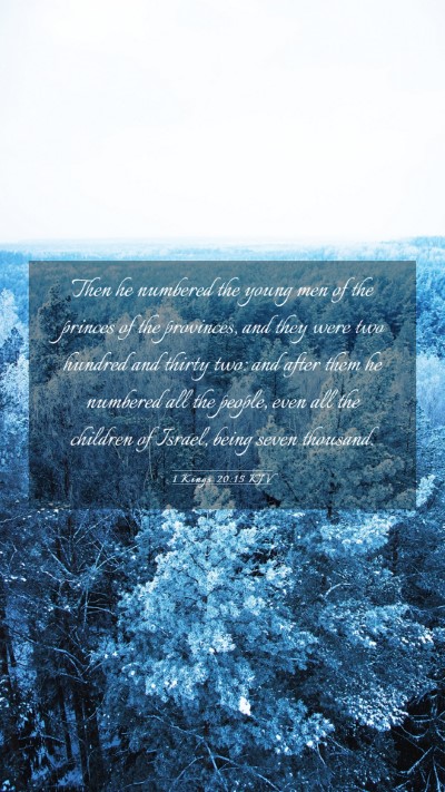 Picture 03 - 1 Kings 20:15 KJV Mobile Phone Wallpaper - Then he numbered the young men of the princes of - Mobile Bible Verse Wallpaper