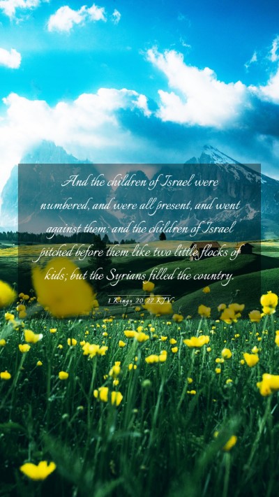 Picture 03 - 1 Kings 20:27 KJV Mobile Phone Wallpaper - And the children of Israel were numbered, and - Mobile Bible Verse Wallpaper