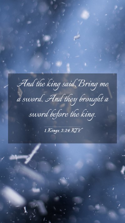 Picture 03 - 1 Kings 3:24 KJV Mobile Phone Wallpaper - And the king said, Bring me a sword. And they - Mobile Bible Verse Wallpaper