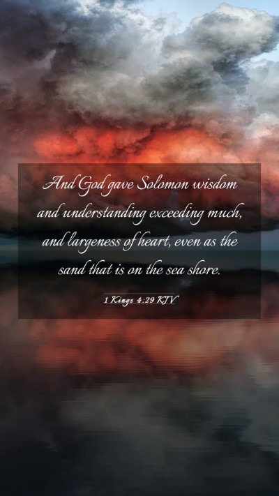 Picture 03 - 1 Kings 4:29 KJV Mobile Phone Wallpaper - And God gave Solomon wisdom and understanding - Mobile Bible Verse Wallpaper