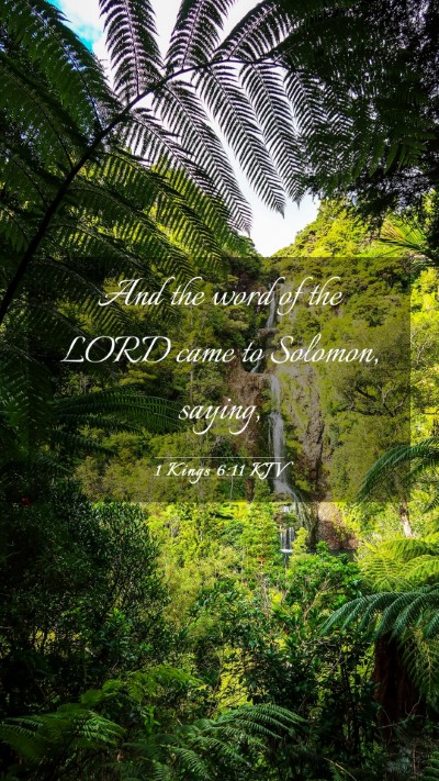Picture 03 - 1 Kings 6:11 KJV Mobile Phone Wallpaper - And the word of the LORD came to Solomon, - Mobile Bible Verse Wallpaper