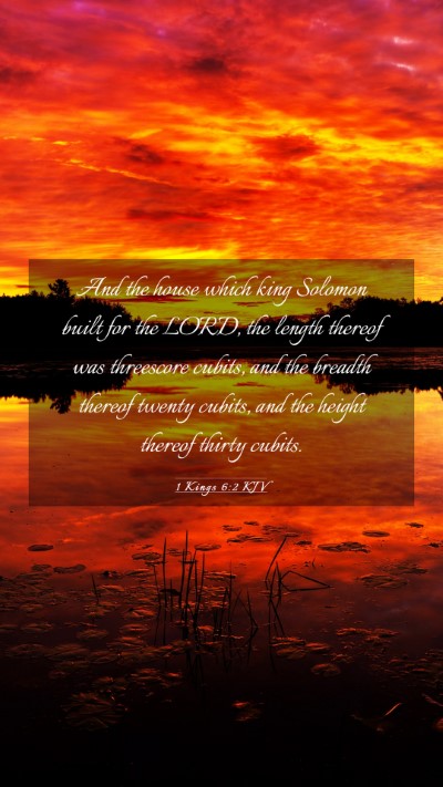 Picture 03 - 1 Kings 6:2 KJV Mobile Phone Wallpaper - And the house which king Solomon built for the - Mobile Bible Verse Wallpaper