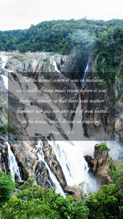 Picture 03 - 1 Kings 6:7 KJV Mobile Phone Wallpaper - And the house, when it was in building, was built - Mobile Bible Verse Wallpaper