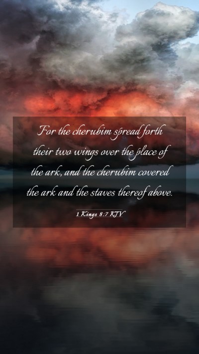 Picture 03 - 1 Kings 8:7 KJV Mobile Phone Wallpaper - For the cherubim spread forth their two wings - Mobile Bible Verse Wallpaper