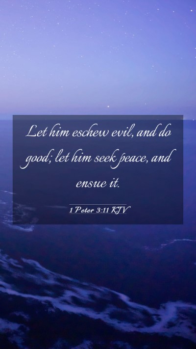 Picture 03 - 1 Peter 3:11 KJV Mobile Phone Wallpaper - Let him eschew evil, and do good; let him seek - Mobile Bible Verse Wallpaper