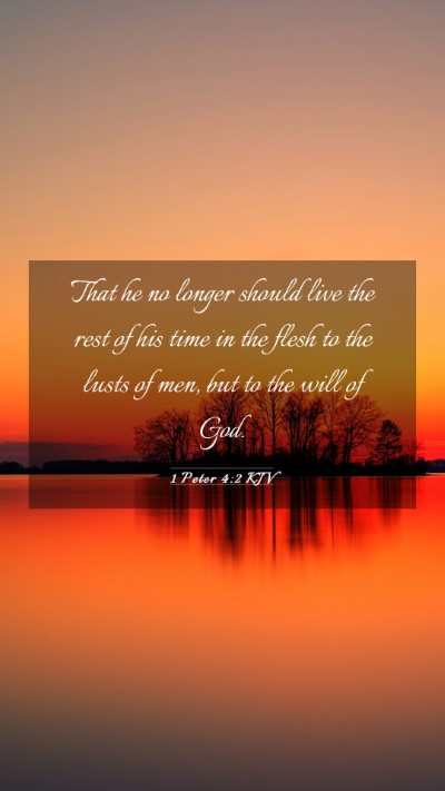 Picture 03 - 1 Peter 4:2 KJV Mobile Phone Wallpaper - That he no longer should live the rest of his - Mobile Bible Verse Wallpaper