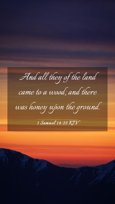 Picture 03 - 1 Samuel 14:25 KJV Mobile Phone Wallpaper - And all they of the land came to a wood; and - Mobile Bible Verse Wallpaper