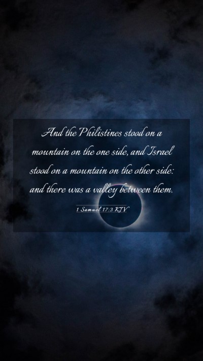 Picture 03 - 1 Samuel 17:3 KJV Mobile Phone Wallpaper - And the Philistines stood on a mountain on the - Mobile Bible Verse Wallpaper