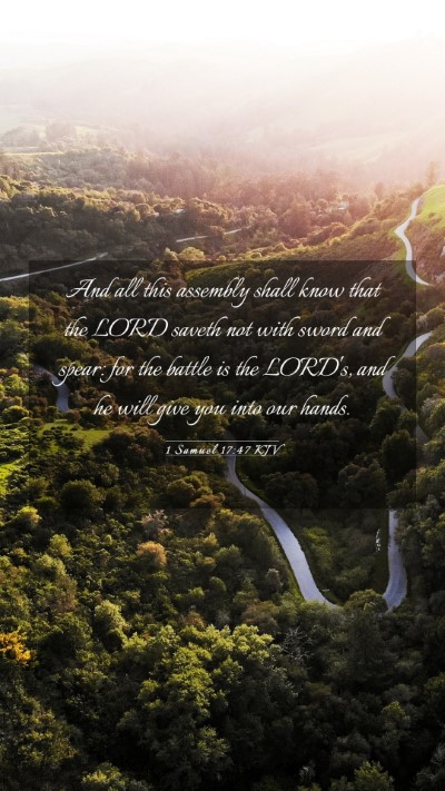 Picture 03 - 1 Samuel 17:47 KJV Mobile Phone Wallpaper - And all this assembly shall know that the LORD - Mobile Bible Verse Wallpaper