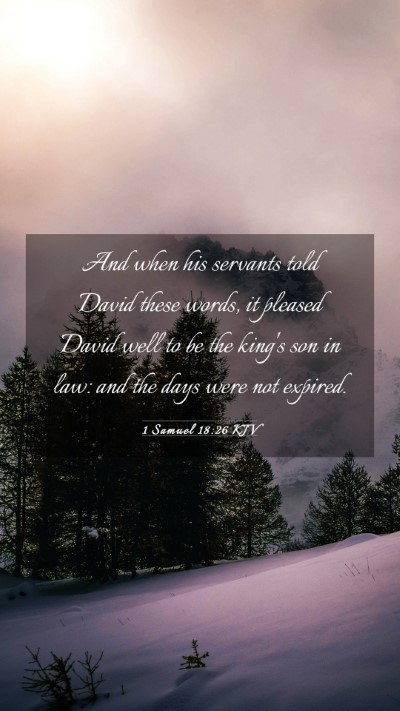 Picture 03 - 1 Samuel 18:26 KJV Mobile Phone Wallpaper - And when his servants told David these words, it - Mobile Bible Verse Wallpaper
