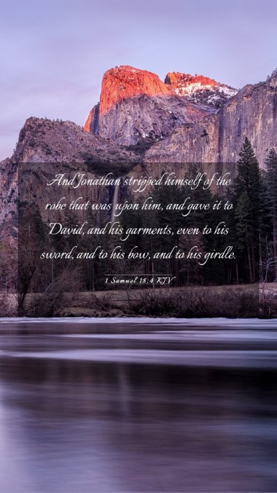 Picture 03 - 1 Samuel 18:4 KJV Mobile Phone Wallpaper - And Jonathan stripped himself of the robe that - Mobile Bible Verse Wallpaper