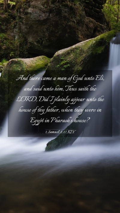 Picture 03 - 1 Samuel 2:27 KJV Mobile Phone Wallpaper - And there came a man of God unto Eli, and said - Mobile Bible Verse Wallpaper