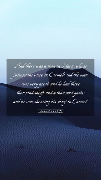 Picture 03 - 1 Samuel 25:2 KJV Mobile Phone Wallpaper - And there was a man in Maon, whose possessions - Mobile Bible Verse Wallpaper