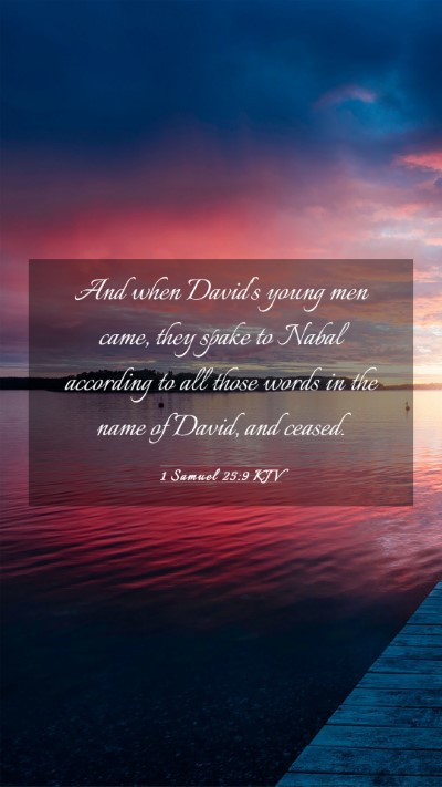 Picture 03 - 1 Samuel 25:9 KJV Mobile Phone Wallpaper - And when David's young men came, they spake to - Mobile Bible Verse Wallpaper