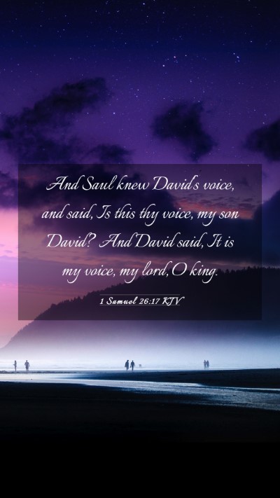 Picture 03 - 1 Samuel 26:17 KJV Mobile Phone Wallpaper - And Saul knew David's voice, and said, Is this - Mobile Bible Verse Wallpaper