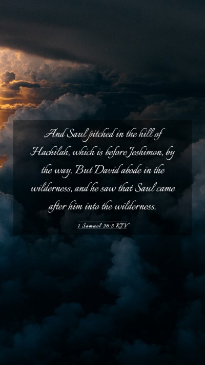 Picture 03 - 1 Samuel 26:3 KJV Mobile Phone Wallpaper - And Saul pitched in the hill of Hachilah, which - Mobile Bible Verse Wallpaper