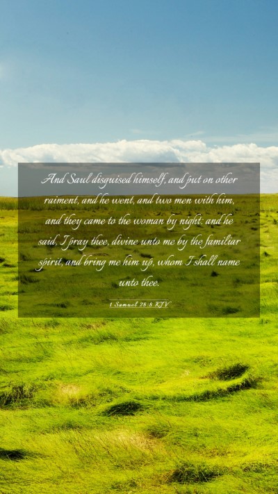 Picture 03 - 1 Samuel 28:8 KJV Mobile Phone Wallpaper - And Saul disguised himself, and put on other - Mobile Bible Verse Wallpaper