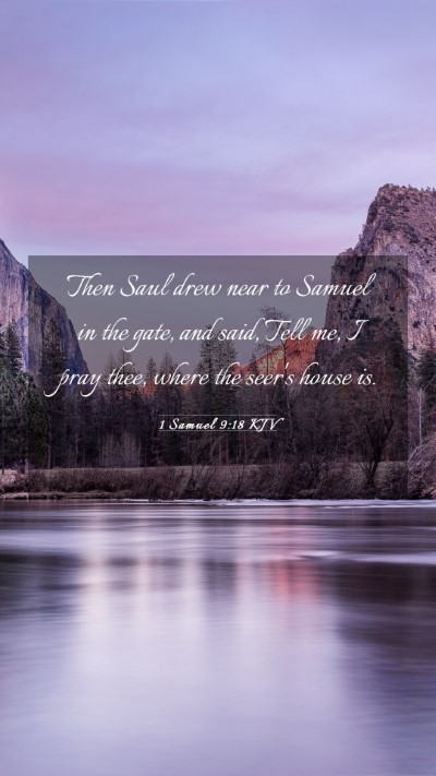 Picture 03 - 1 Samuel 9:18 KJV Mobile Phone Wallpaper - Then Saul drew near to Samuel in the gate, and - Mobile Bible Verse Wallpaper
