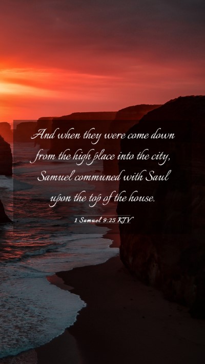 Picture 03 - 1 Samuel 9:25 KJV Mobile Phone Wallpaper - And when they were come down from the high place - Mobile Bible Verse Wallpaper