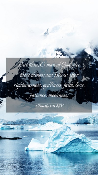 Picture 03 - 1 Timothy 6:11 KJV Mobile Phone Wallpaper - But thou, O man of God, flee these things; and - Mobile Bible Verse Wallpaper