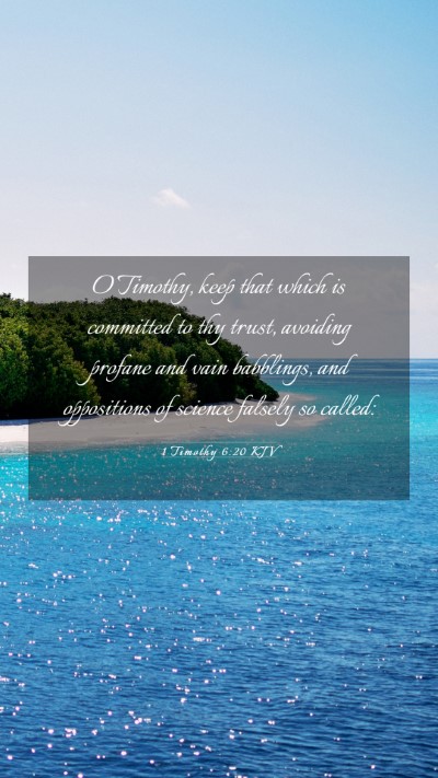 Picture 03 - 1 Timothy 6:20 KJV Mobile Phone Wallpaper - O Timothy, keep that which is committed to thy - Mobile Bible Verse Wallpaper