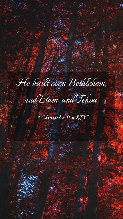 Picture 03 - 2 Chronicles 11:6 KJV Mobile Phone Wallpaper - He built even Bethlehem, and Etam, and - Mobile Bible Verse Wallpaper