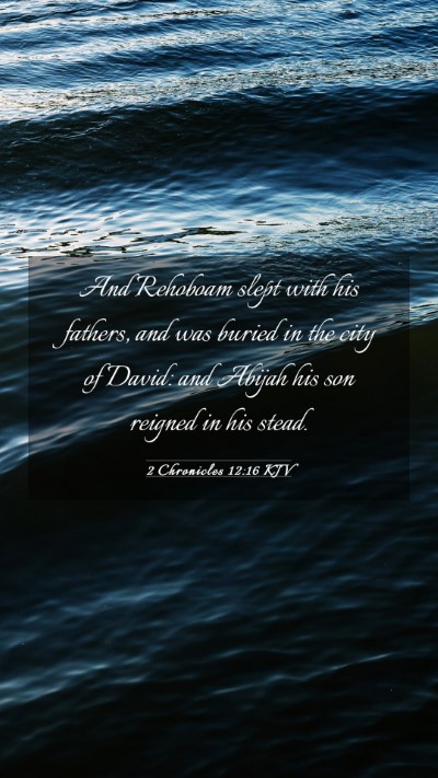 Picture 03 - 2 Chronicles 12:16 KJV Mobile Phone Wallpaper - And Rehoboam slept with his fathers, and was - Mobile Bible Verse Wallpaper