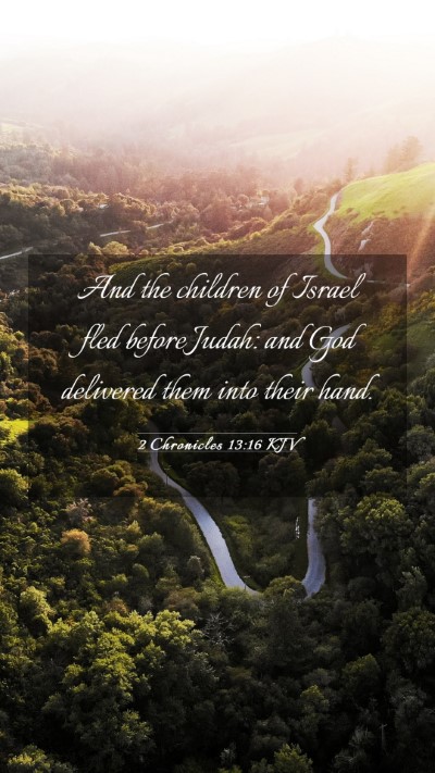 Picture 03 - 2 Chronicles 13:16 KJV Mobile Phone Wallpaper - And the children of Israel fled before Judah: and - Mobile Bible Verse Wallpaper