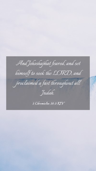 Picture 03 - 2 Chronicles 20:3 KJV Mobile Phone Wallpaper - And Jehoshaphat feared, and set himself to seek - Mobile Bible Verse Wallpaper