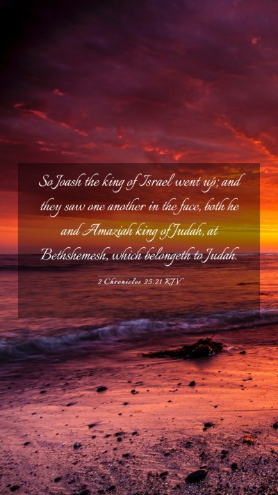 Picture 03 - 2 Chronicles 25:21 KJV Mobile Phone Wallpaper - So Joash the king of Israel went up; and they saw - Mobile Bible Verse Wallpaper