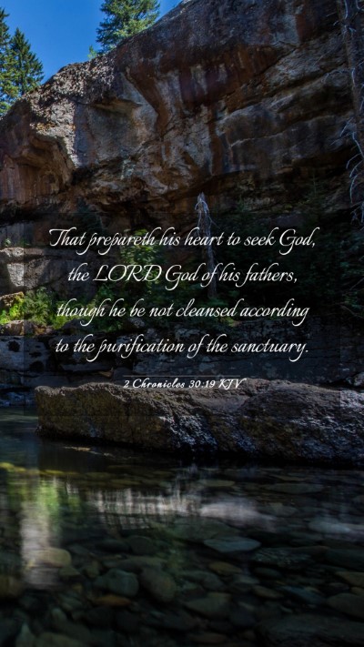 Picture 03 - 2 Chronicles 30:19 KJV Mobile Phone Wallpaper - That prepareth his heart to seek God, the LORD - Mobile Bible Verse Wallpaper