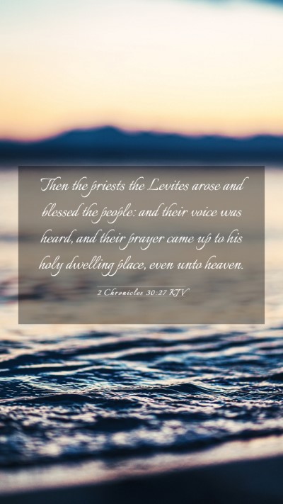 Picture 03 - 2 Chronicles 30:27 KJV Mobile Phone Wallpaper - Then the priests the Levites arose and blessed - Mobile Bible Verse Wallpaper